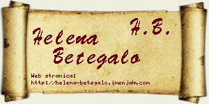 Helena Betegalo vizit kartica